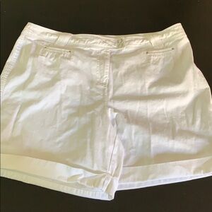 Dress barn white cuffed shorts